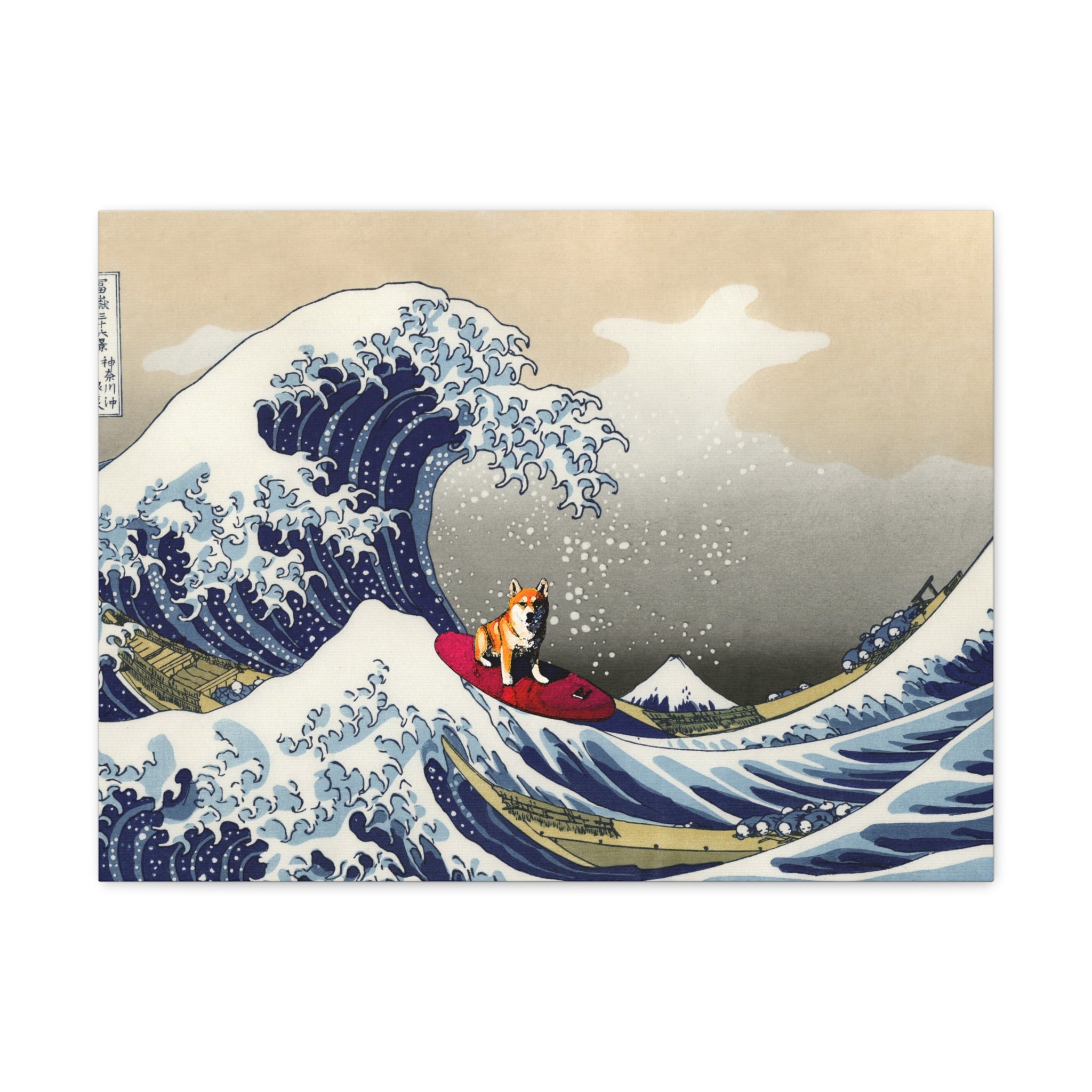 Shiba Inu - The Great Wave off Kanagawa by Katsushika Hokusai – Paws in  Paintings