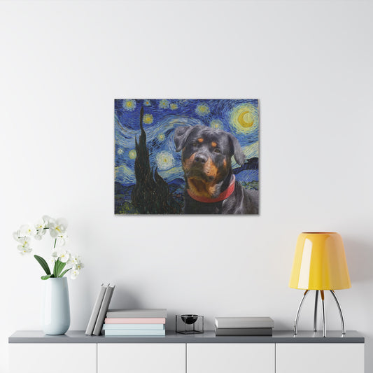 Rottweiler - Starry Night by Vincent van Gogh