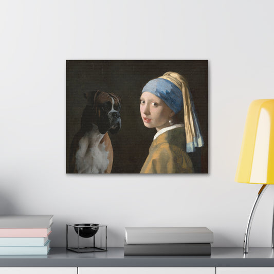 Boxer - Girl with a Pearl Earring by Johannes Vermeer