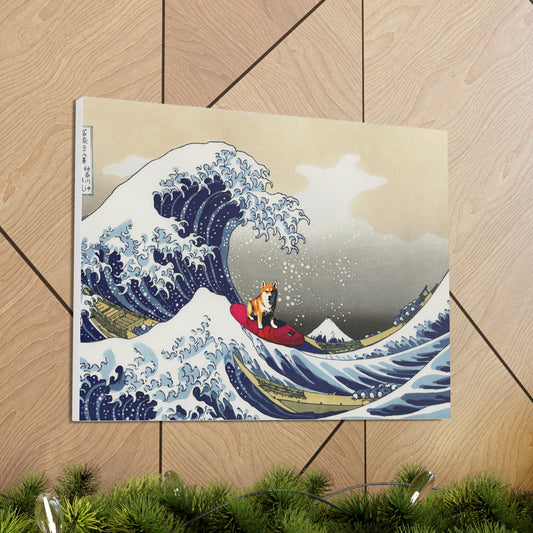 Shiba Inu - The Great Wave off Kanagawa by Katsushika Hokusai