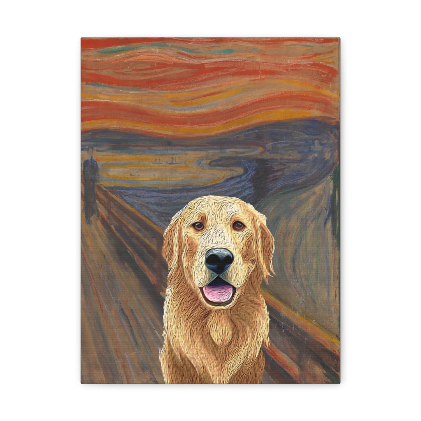 Golden Retriever - The Scream by Edvard Munch