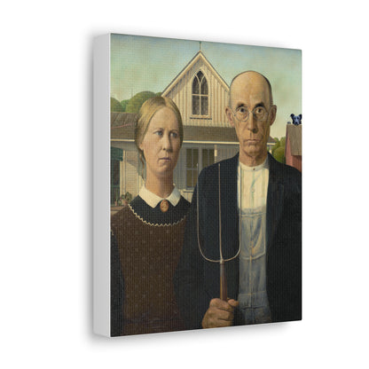 Pitbull - American Gothic by Grant Wood