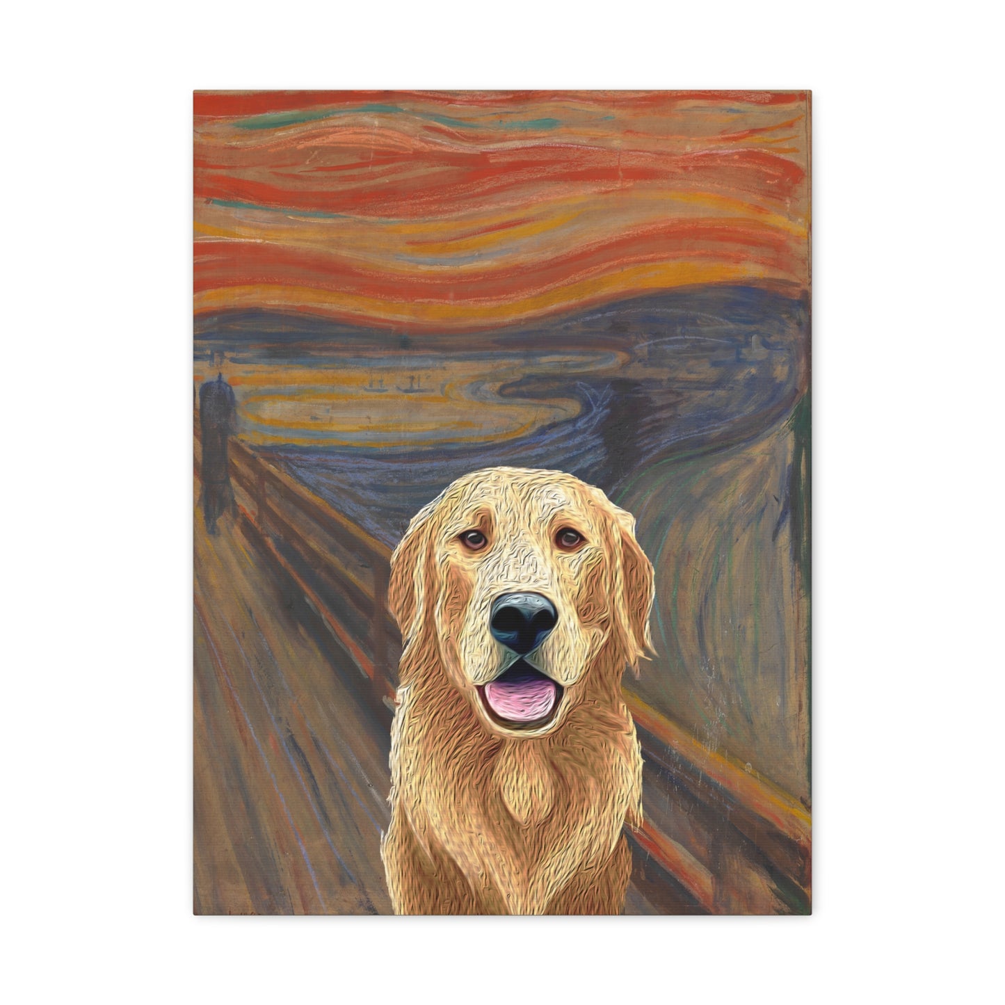 Golden Retriever - The Scream by Edvard Munch