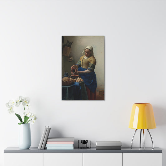 Black Cat - The Milkmaid by Johannes Vermeer