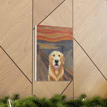 Golden Retriever - The Scream by Edvard Munch