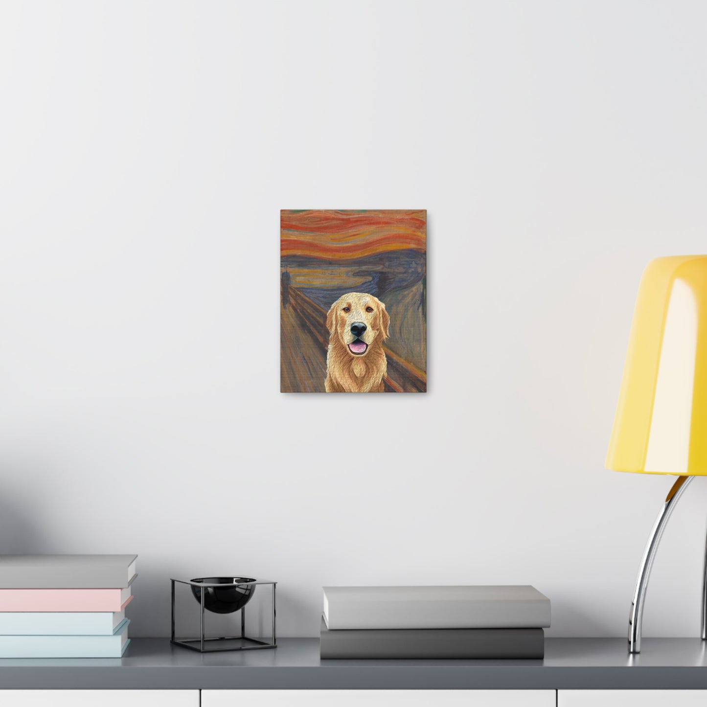 Golden Retriever - The Scream by Edvard Munch