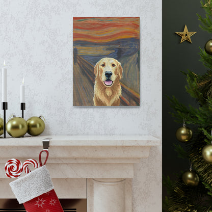 Golden Retriever - The Scream by Edvard Munch