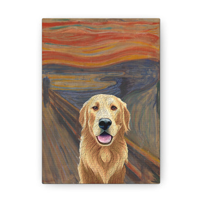 Golden Retriever - The Scream by Edvard Munch