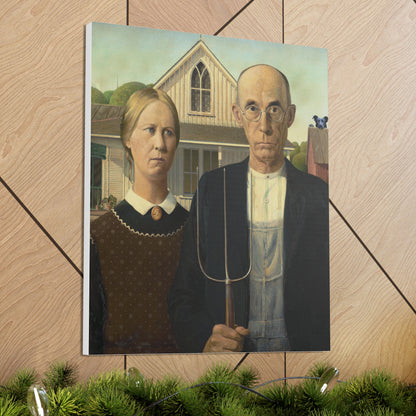 Pitbull - American Gothic by Grant Wood