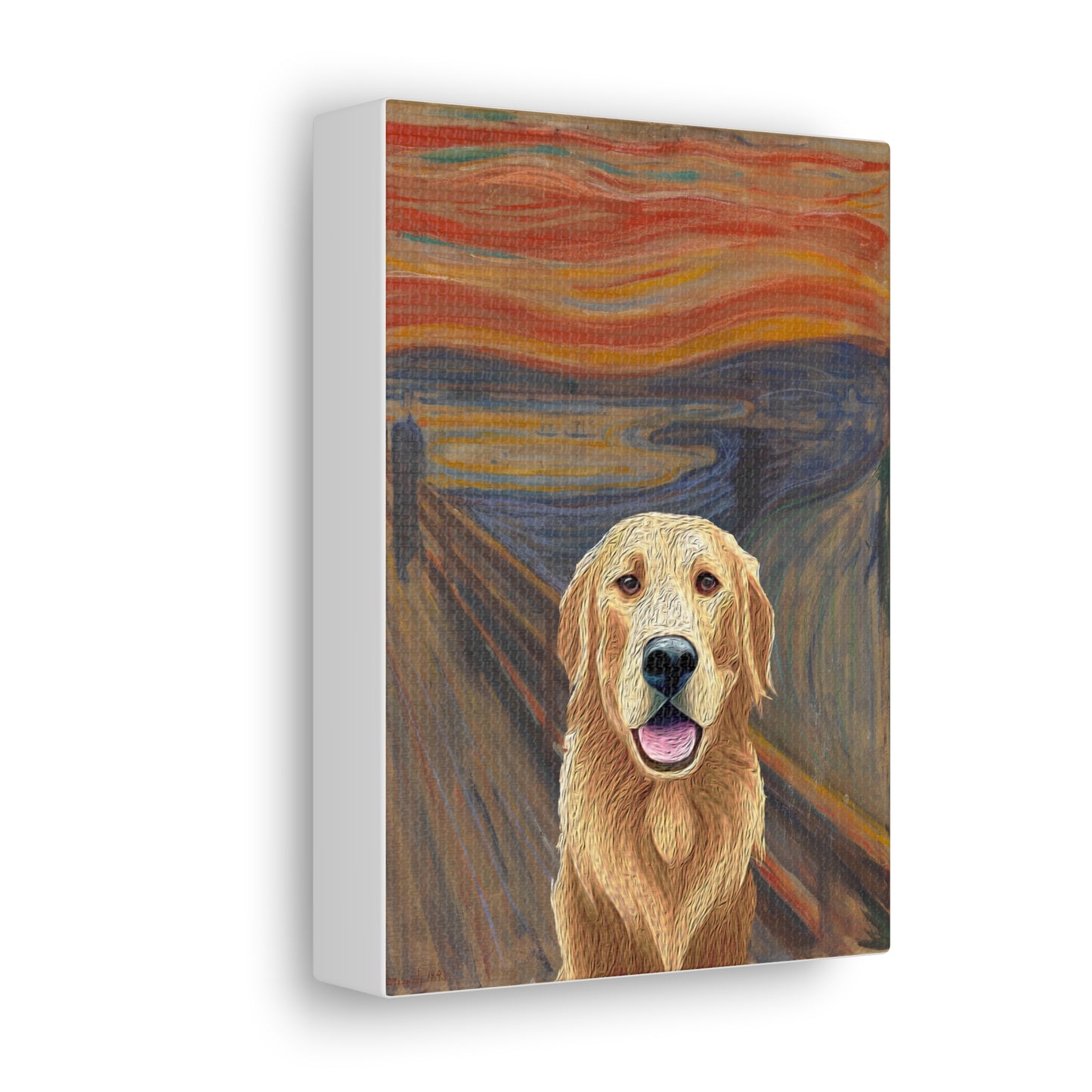 Golden Retriever - The Scream by Edvard Munch