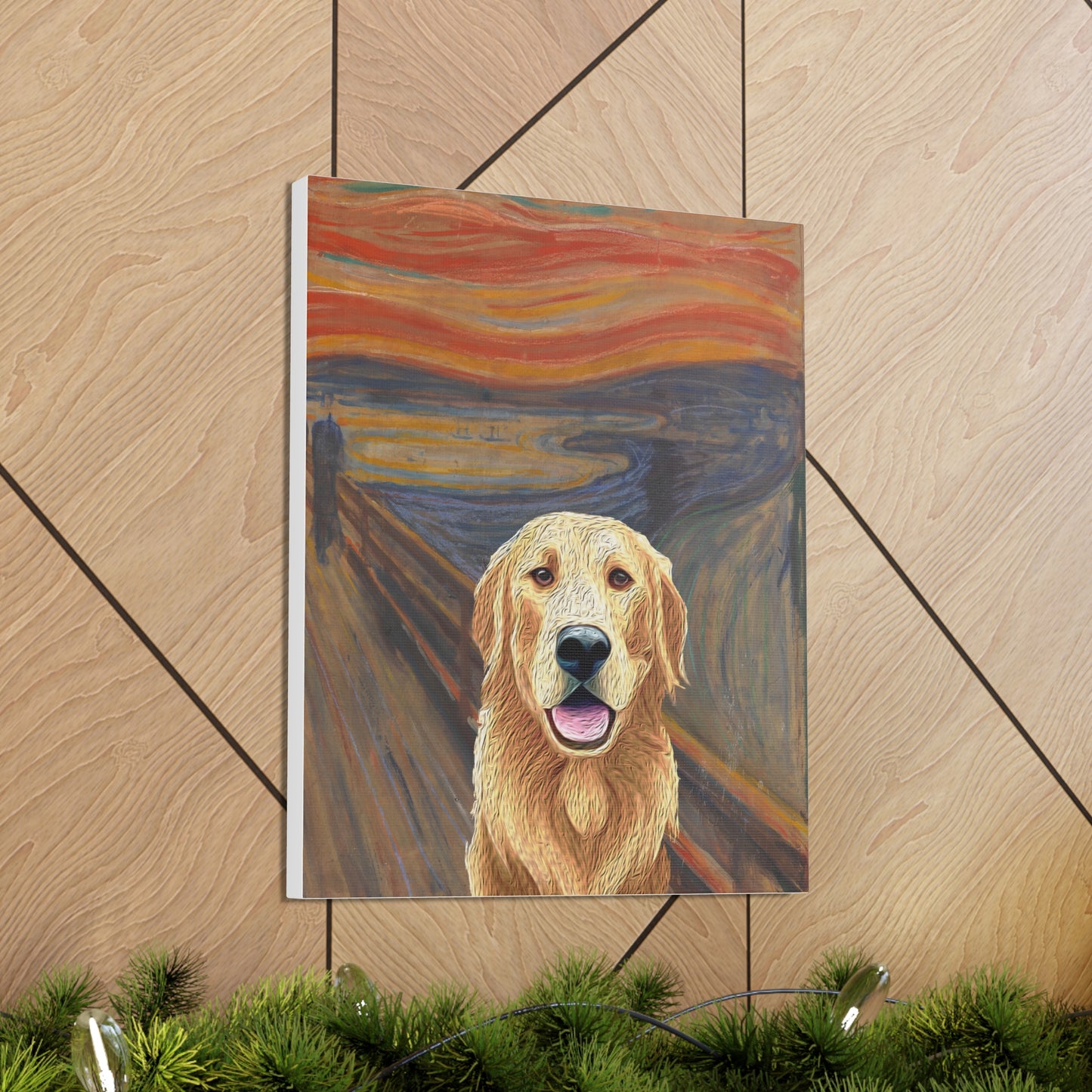 Golden Retriever - The Scream by Edvard Munch