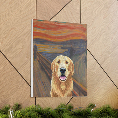 Golden Retriever - The Scream by Edvard Munch