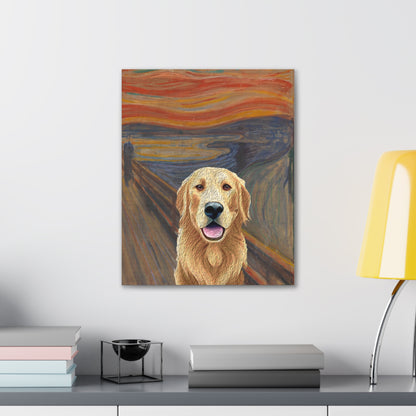 Golden Retriever - The Scream by Edvard Munch