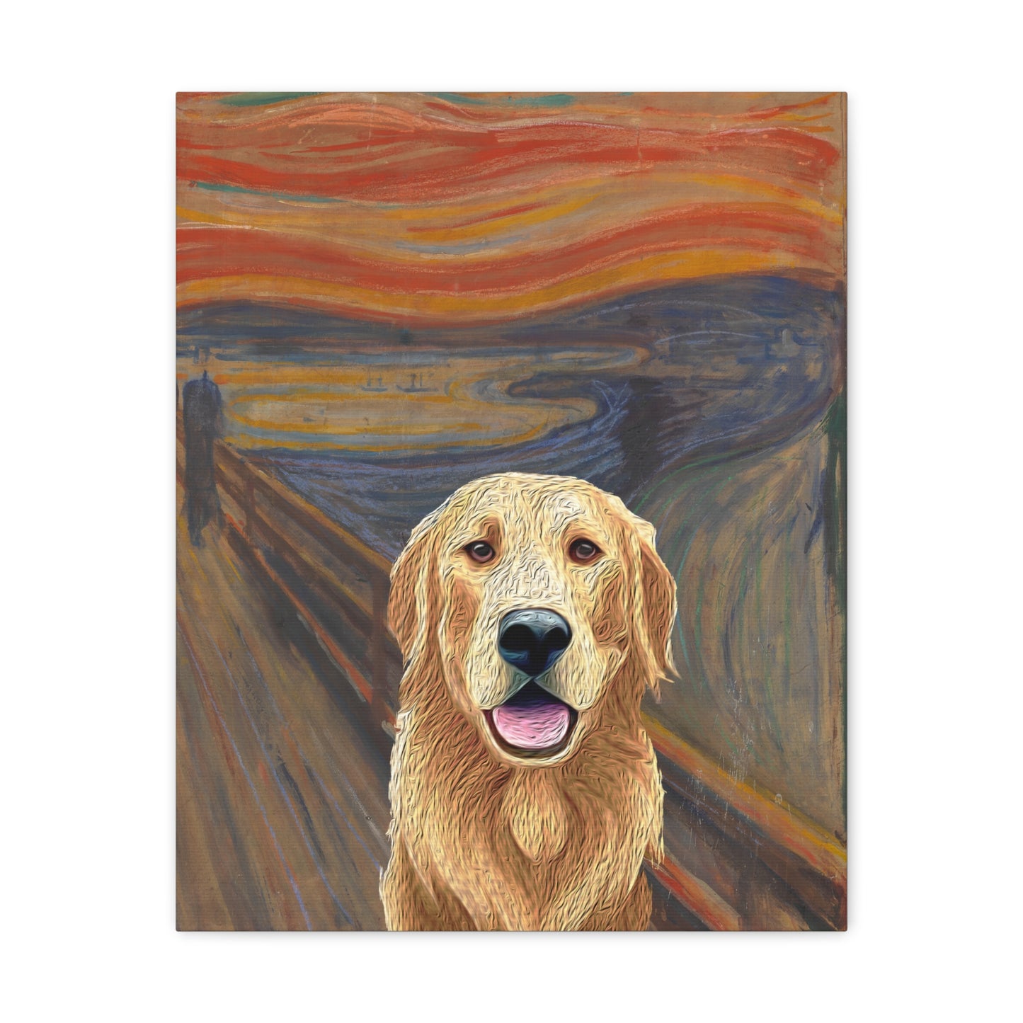 Golden Retriever - The Scream by Edvard Munch