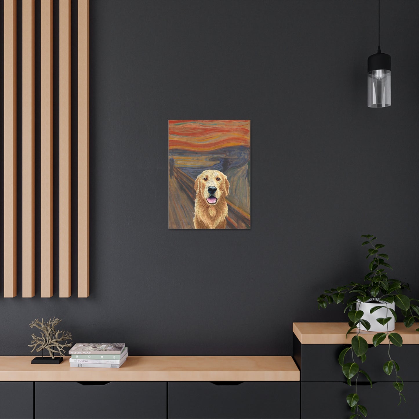 Golden Retriever - The Scream by Edvard Munch