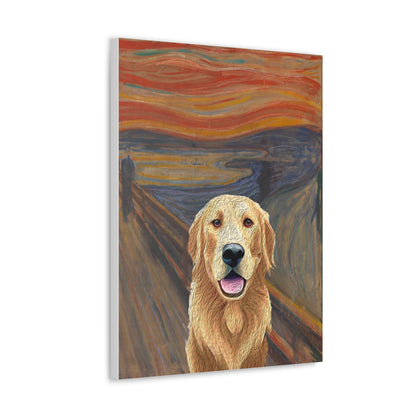 Golden Retriever - The Scream by Edvard Munch