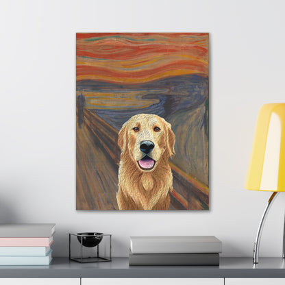 Golden Retriever - The Scream by Edvard Munch