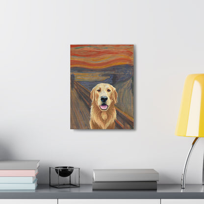 Golden Retriever - The Scream by Edvard Munch