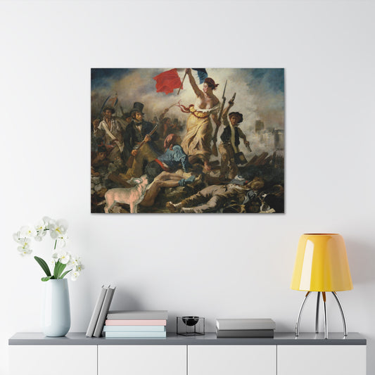 French Bulldog - Liberty Leading The People by Eugene Delacroix