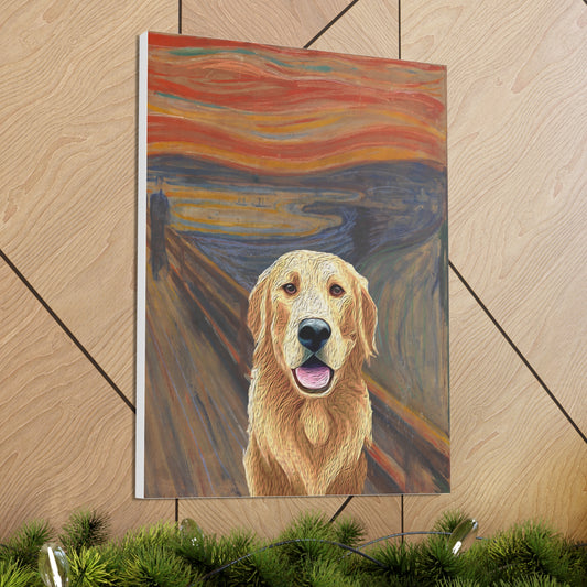 Golden Retriever - The Scream by Edvard Munch