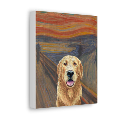 Golden Retriever - The Scream by Edvard Munch